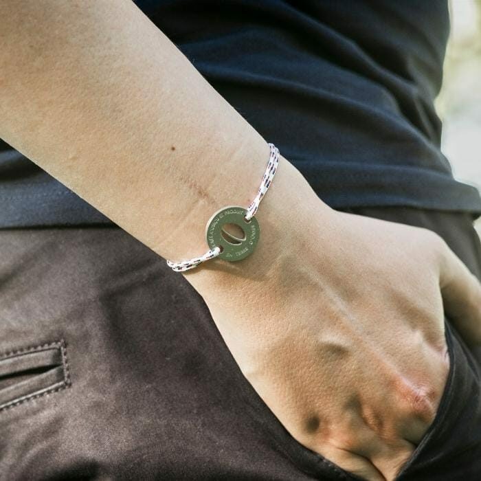 Bracelet Ovalie Original Français Vintage Médaille en Inox Porte