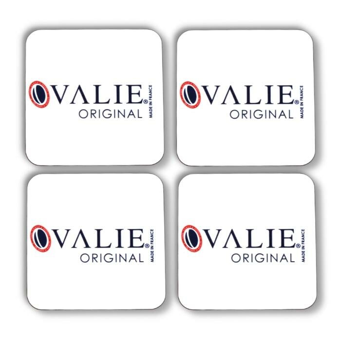 Pack de Quatre Sous Bock Ovalie Original Blanc