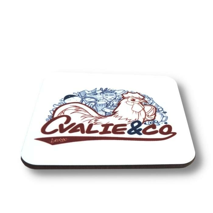 Sous Bock Ovalie and Co Blanc Vernis en France