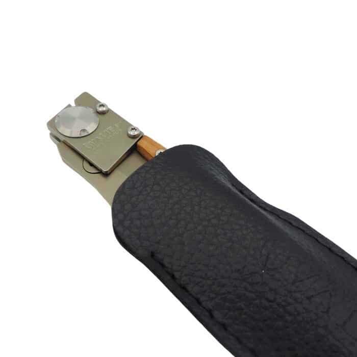 Couteau de Poche Lock Premium Bois Olivier France Rugby dans son Étui