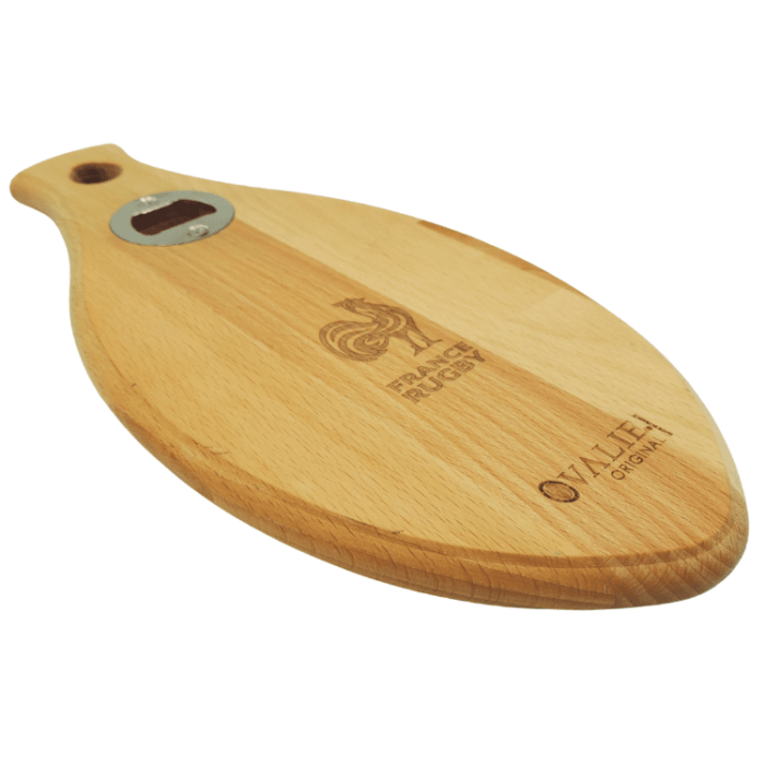 Planche à Saucisson avec Décapsuleur France Rugby Travers