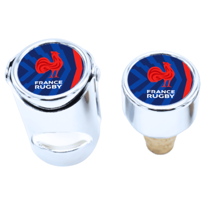 France Rugby Bouchon à Vin et à Champagne Coq et Traits Ovalie