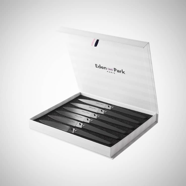 Coffret Couteau de Table Noir Page Eden Park