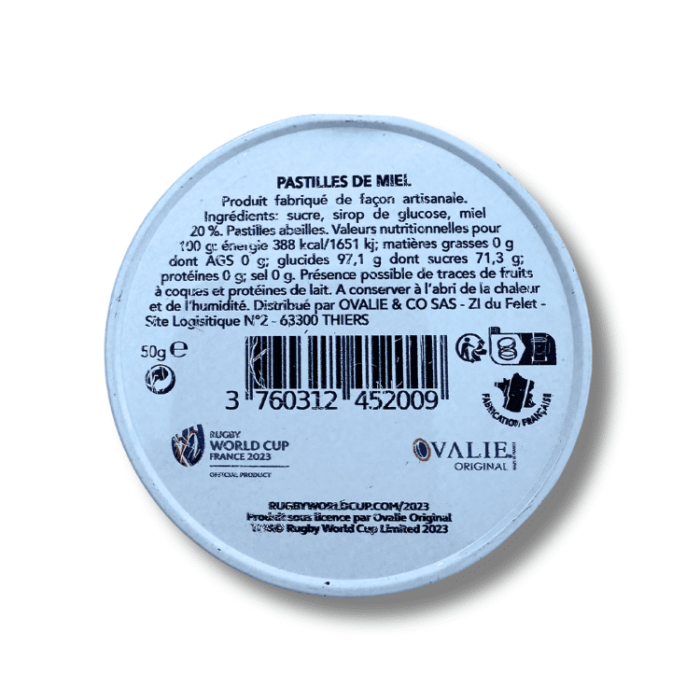 bonbons coupe du monde rugby france 2023 parfum miel