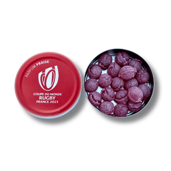 bonbons coupe du monde rugby france 2023 parfum fraise