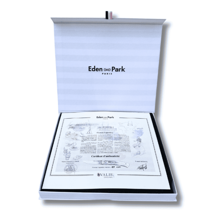 coffret de 6 couteaux de table legendary eden park certificat authenticité