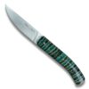 Couteau molaire de mammouth manche vert
